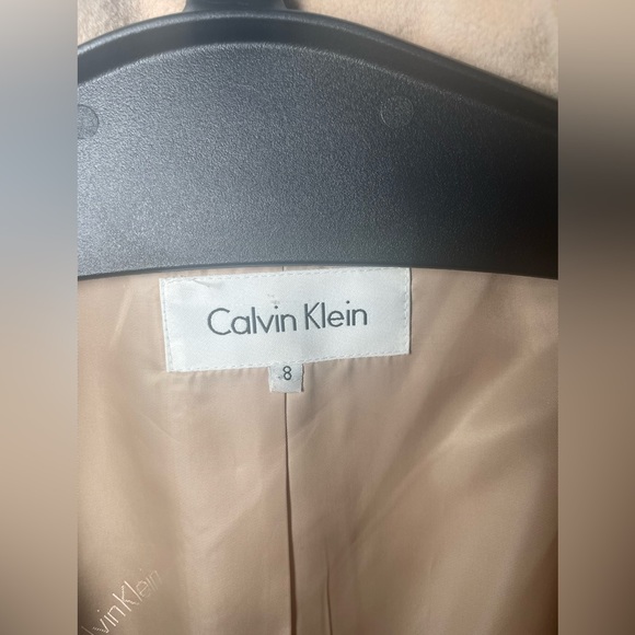 Women’s Calvin Klein Angora/Wool Long Hunter Coat beige / tan size 8 - Picture 3 of 9